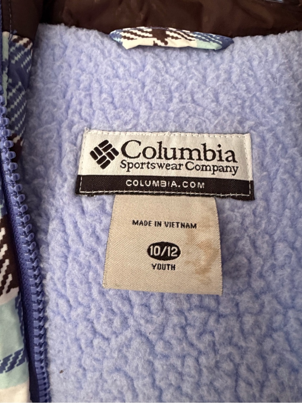 Girls Winter Snowboarding Blue Plaid Hooded Jacket - Picture 3 of 3